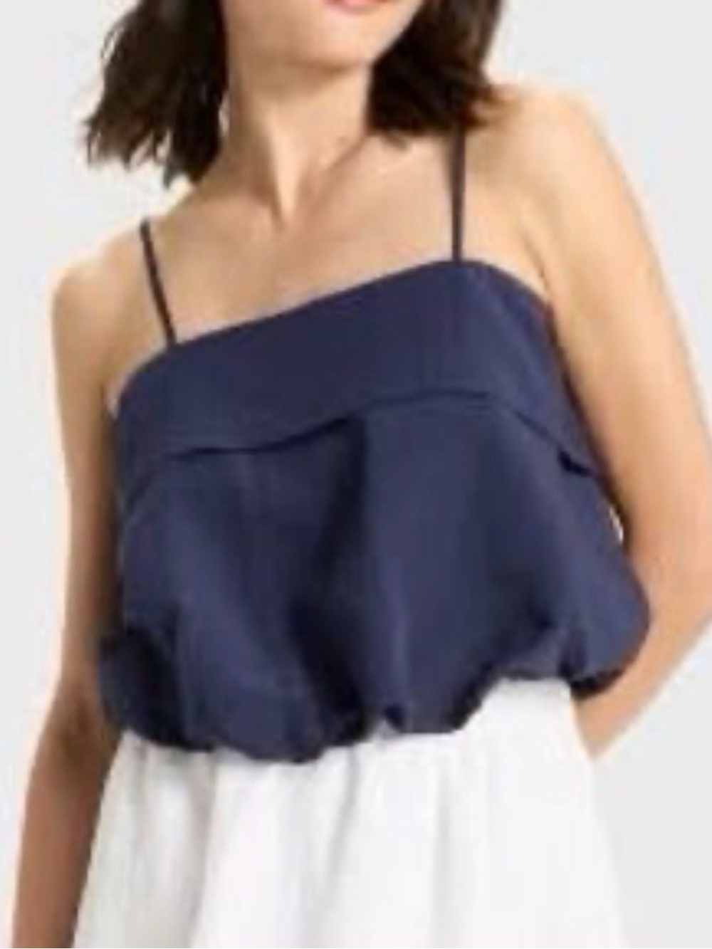A New Day Bubble Tank Top Navy